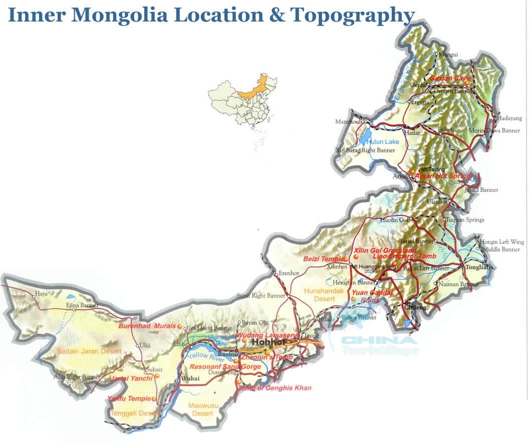 xarici Monqolustan xəritəsi