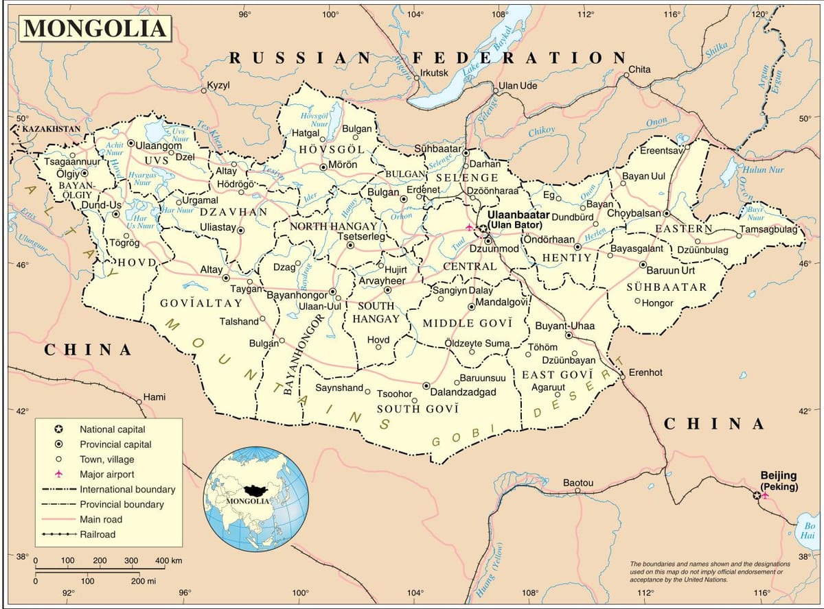 Monqolustan xəritə