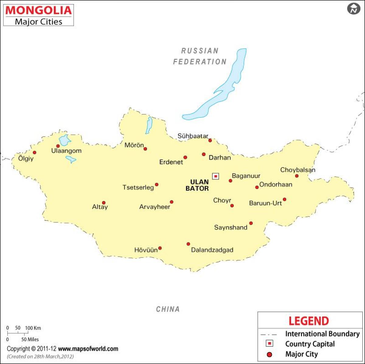 Kart Monqolustan ilə şəhərləri