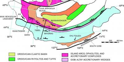 Kart Geoloji xəritəsi Monqolustan