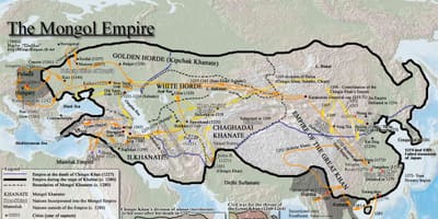 Xəritə, tarixi Monqolustan 