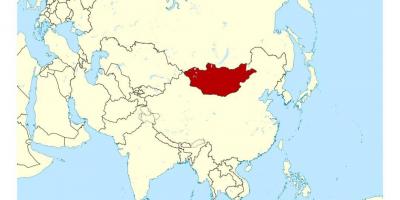 Yeri Monqolustan dünya xəritəsində